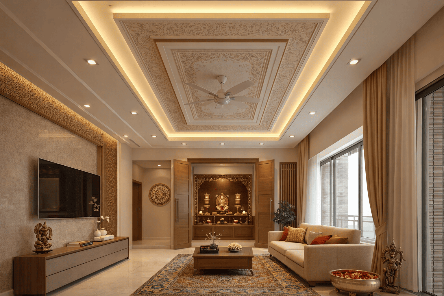 Final Touches
(Painting, False Ceiling, Décor)